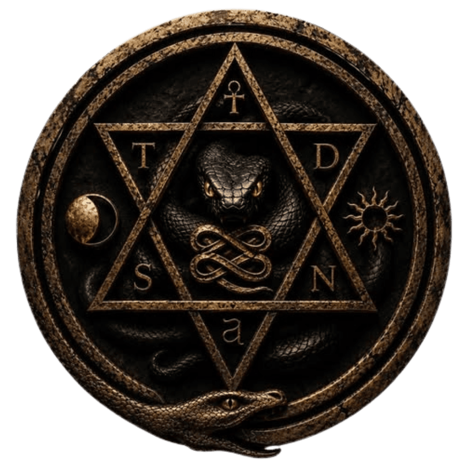 aLogo do Templo da Serpente Negra – Símbolo sagrado da quimbanda luciferiana