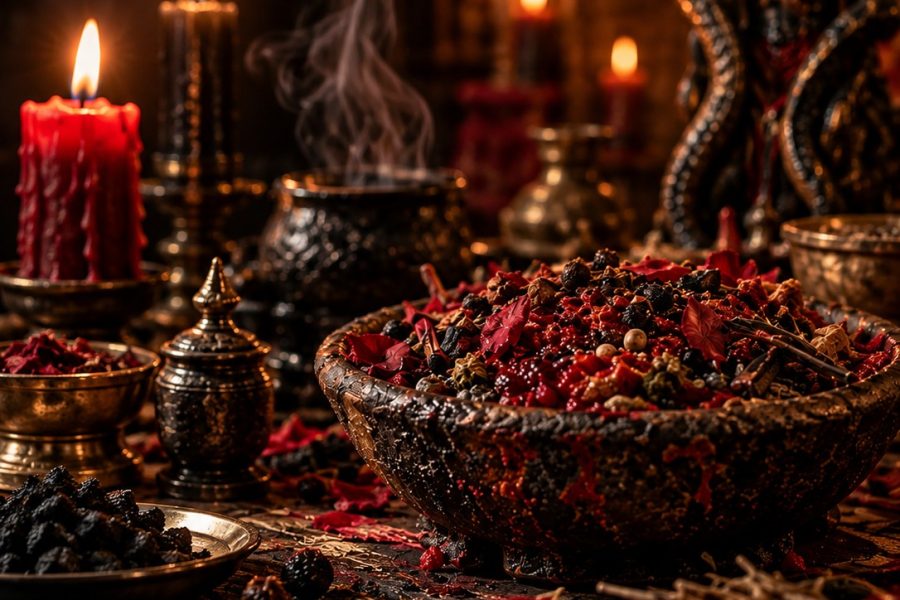 altar-ritualistico-a-luz-de-velas
